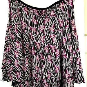 Diane von Furstenburg Silk Ruffled Skirt